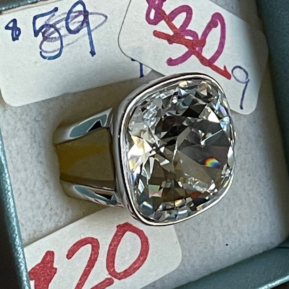 Crystal statement Ring